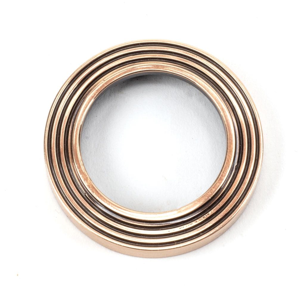 From The Anvil Door Furniture Polished Bronze / Euro Profile Escutcheons From The Anvil - Polished Bronze Round Euro Escutcheon (Beehive)
