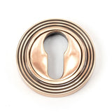 From The Anvil Door Furniture Polished Bronze / Euro Profile Escutcheons From The Anvil - Polished Bronze Round Euro Escutcheon (Beehive)