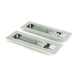 From The Anvil Door Furniture Polished Chrome / Rectangular Flush Pull (Privacy) / Rectangular From The Anvil - Polished Chrome 175mm Plain Rectangular Pull - Privacy Set