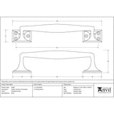 From The Anvil Door Furniture Polished Chrome / Pull Handles (Face Fix) From The Anvil - Polished Chrome 230mm Art Deco Pull Handle