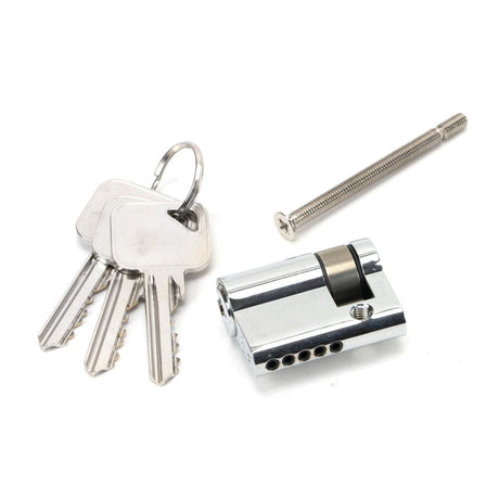 From The Anvil Locks & Latches Polished Chrome / Euro Cylinders Single / 30 x 10mm From The Anvil - Polished Chrome 30/10 5pin Single Cylinder