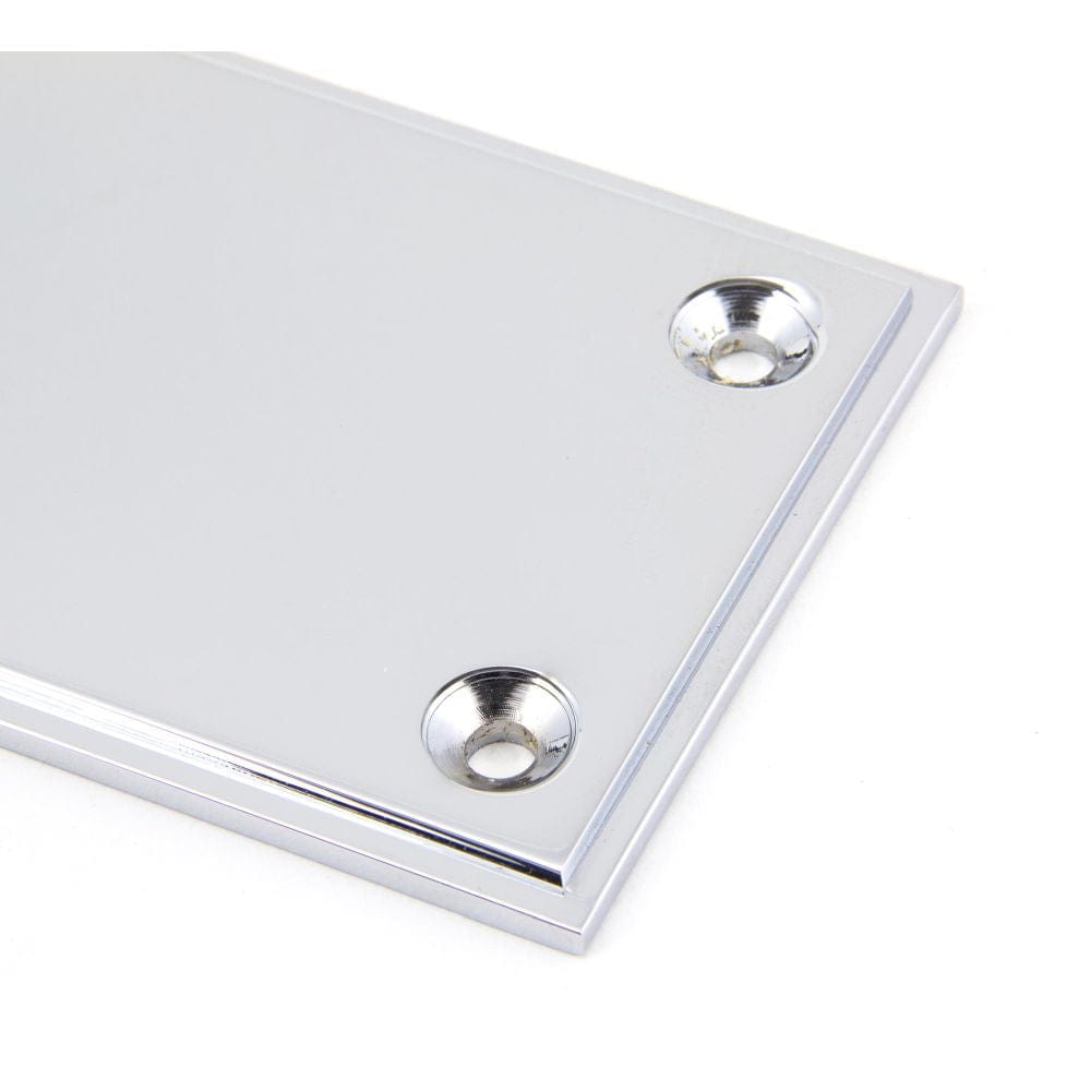 From The Anvil Door Furniture Polished Chrome / Finger Plates / 300 x 65mm From The Anvil - Polished Chrome 300mm Art Deco Fingerplate