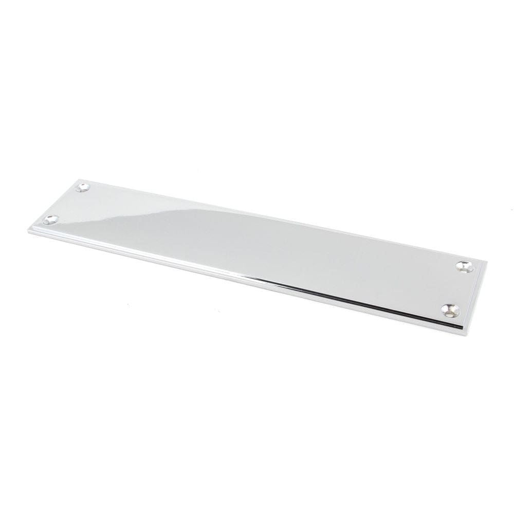 From The Anvil Door Furniture Polished Chrome / Finger Plates / 300 x 65mm From The Anvil - Polished Chrome 300mm Art Deco Fingerplate