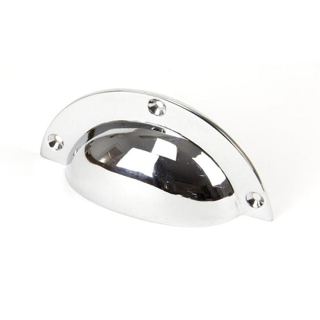 From The Anvil Cabinet Hardware Polished Chrome / Cabinet Cup Pulls From The Anvil - Polished Chrome 4" Plain Drawer Pull