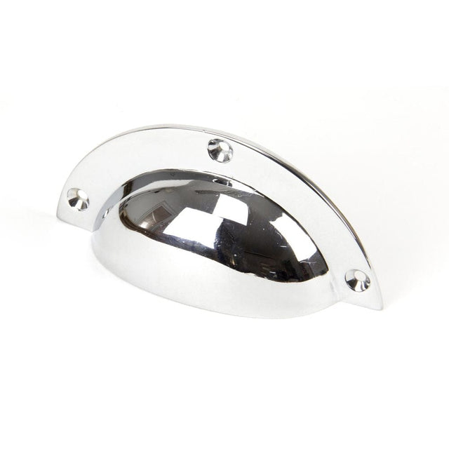 From The Anvil Cabinet Hardware Polished Chrome / Cabinet Cup Pulls From The Anvil - Polished Chrome 4" Plain Drawer Pull