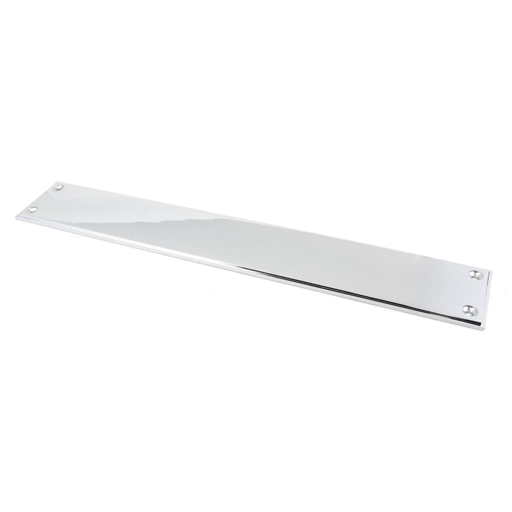 From The Anvil Door Furniture Polished Chrome / Finger Plates / 425 x 65mm From The Anvil - Polished Chrome 425mm Art Deco Fingerplate