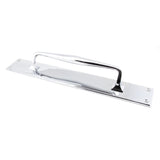 From The Anvil Door Furniture Polished Chrome / Pull Handle (Backplate) From The Anvil - Polished Chrome 425mm Art Deco Pull Handle on Backplate