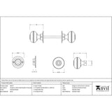 From The Anvil Door Furniture Polished Chrome / Mortice/Rim Knobs From The Anvil - Polished Chrome 50mm Prestbury Mortice/Rim Knob Set