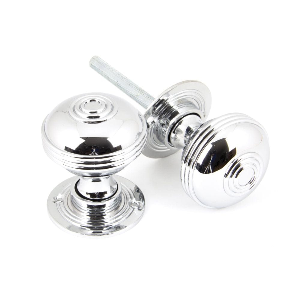 From The Anvil Door Furniture Polished Chrome / Mortice/Rim Knobs From The Anvil - Polished Chrome 50mm Prestbury Mortice/Rim Knob Set