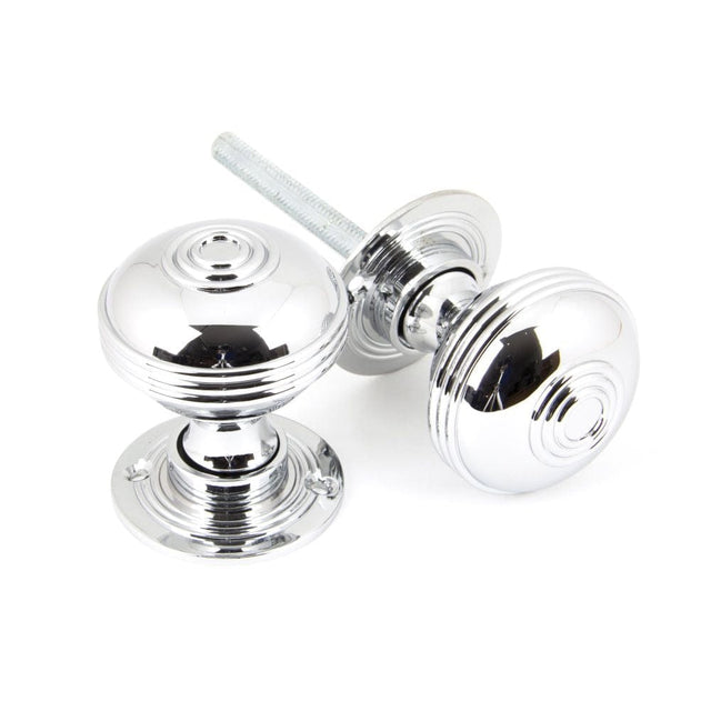 From The Anvil Door Furniture Polished Chrome / Mortice/Rim Knobs From The Anvil - Polished Chrome 50mm Prestbury Mortice/Rim Knob Set