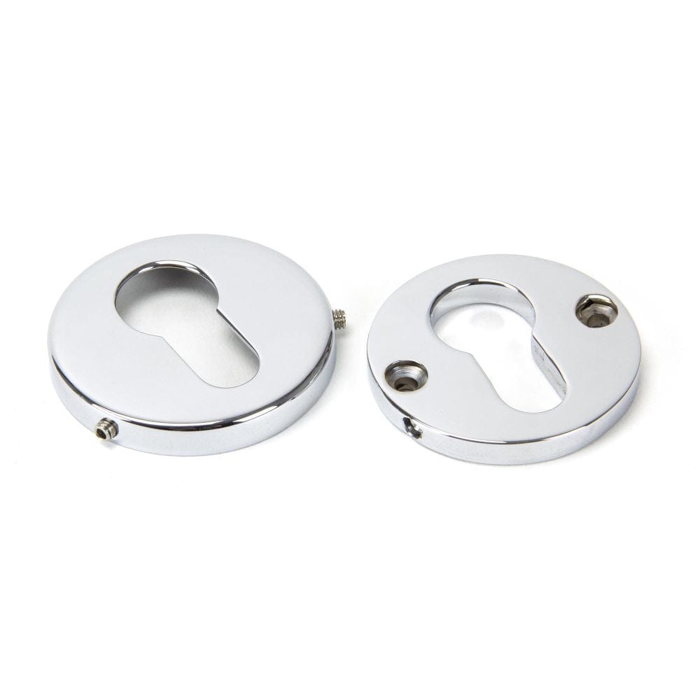 From The Anvil Door Furniture Polished Chrome / Euro Profile Escutcheons From The Anvil - Polished Chrome 52mm Regency Concealed Escutcheon
