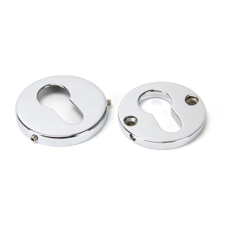 From The Anvil Door Furniture Polished Chrome / Euro Profile Escutcheons From The Anvil - Polished Chrome 52mm Regency Concealed Escutcheon