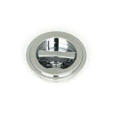 From The Anvil Door Furniture Polished Chrome / Round Flush Pull (Privacy) / Round From The Anvil - Polished Chrome 60mm Art Deco Round Pull - Privacy Set