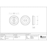 From The Anvil Door Furniture Polished Chrome / Round Flush Pull (Privacy) / Round From The Anvil - Polished Chrome 60mm Art Deco Round Pull - Privacy Set
