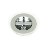 From The Anvil Door Furniture Polished Chrome / Round Flush Pull (Privacy) / Round From The Anvil - Polished Chrome 60mm Plain Round Pull - Privacy Set
