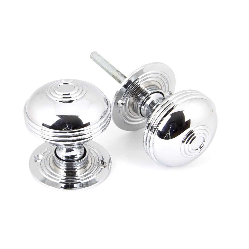 From The Anvil Door Furniture Polished Chrome / Mortice/Rim Knobs From The Anvil - Polished Chrome 63mm Prestbury Mortice/Rim Knob Set