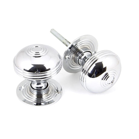 From The Anvil Door Furniture Polished Chrome / Mortice/Rim Knobs From The Anvil - Polished Chrome 63mm Prestbury Mortice/Rim Knob Set