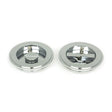 From The Anvil Door Furniture Polished Chrome / Round Flush Pull (Privacy) / Round From The Anvil - Polished Chrome 75mm Art Deco Round Pull - Privacy Set