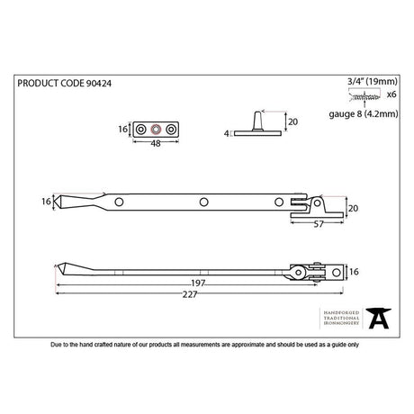 From The Anvil Window Furniture Polished Chrome / 8"/200mm From The Anvil - Polished Chrome 8" Avon Stay