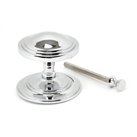 From The Anvil Door Furniture Polished Chrome / Art Deco Centre Door Knob From The Anvil - Polished Chrome Art Deco Centre Door Knob