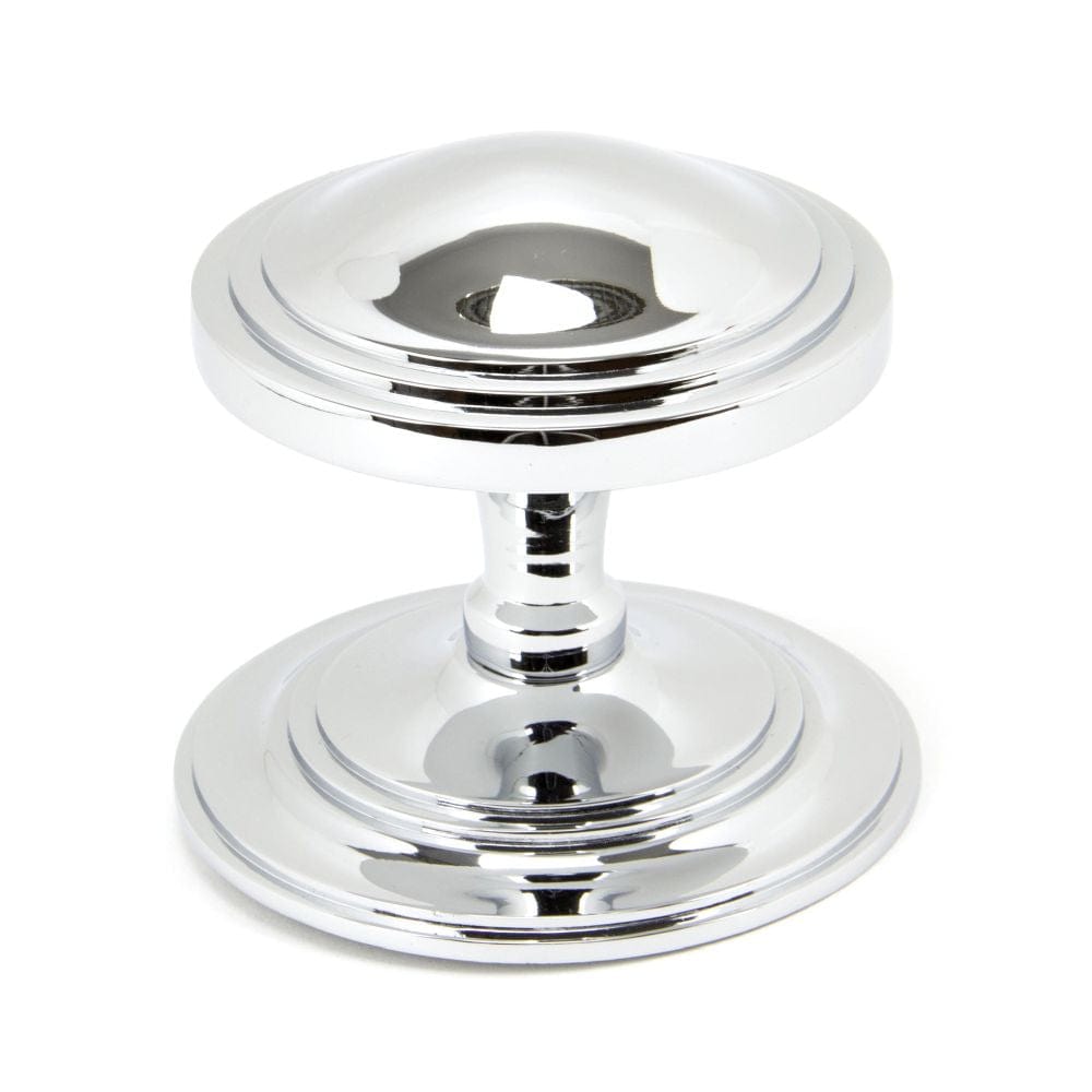 From The Anvil Door Furniture Polished Chrome / Art Deco Centre Door Knob From The Anvil - Polished Chrome Art Deco Centre Door Knob