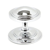 From The Anvil Door Furniture Polished Chrome / Art Deco Centre Door Knob From The Anvil - Polished Chrome Art Deco Centre Door Knob
