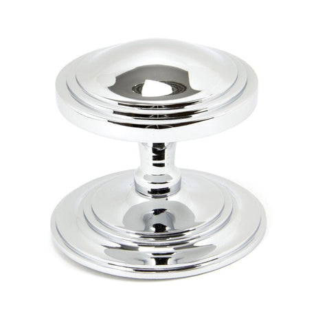 From The Anvil Door Furniture Polished Chrome / Art Deco Centre Door Knob From The Anvil - Polished Chrome Art Deco Centre Door Knob