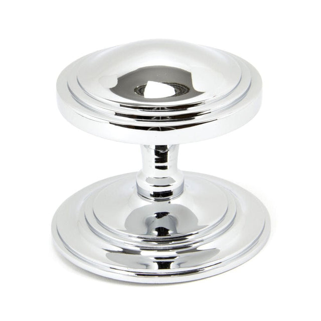 From The Anvil Door Furniture Polished Chrome / Art Deco Centre Door Knob From The Anvil - Polished Chrome Art Deco Centre Door Knob