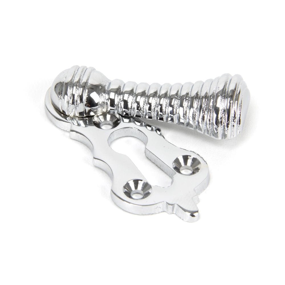 From The Anvil Door Furniture Polished Chrome / Mortice Key Profile Escutcheons From The Anvil - Polished Chrome Beehive Escutcheon
