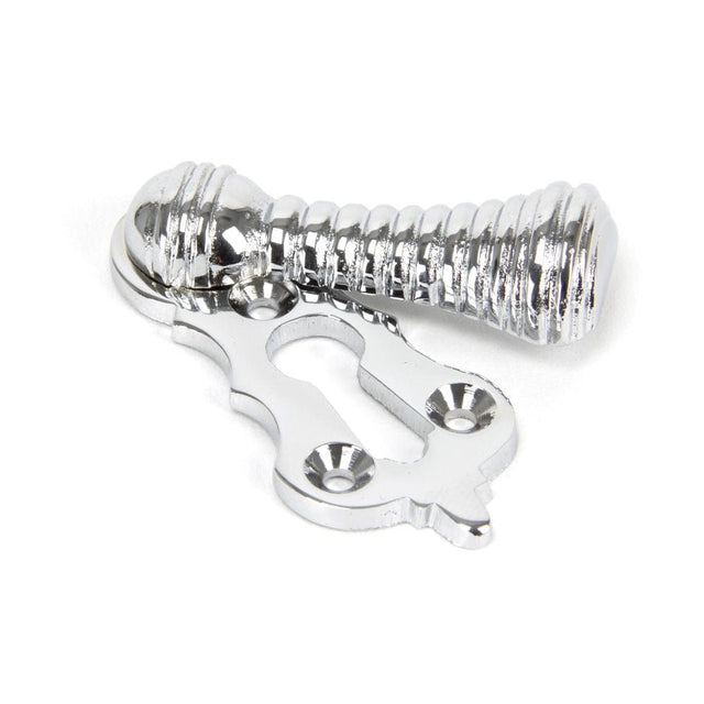 From The Anvil Door Furniture Polished Chrome / Mortice Key Profile Escutcheons From The Anvil - Polished Chrome Beehive Escutcheon