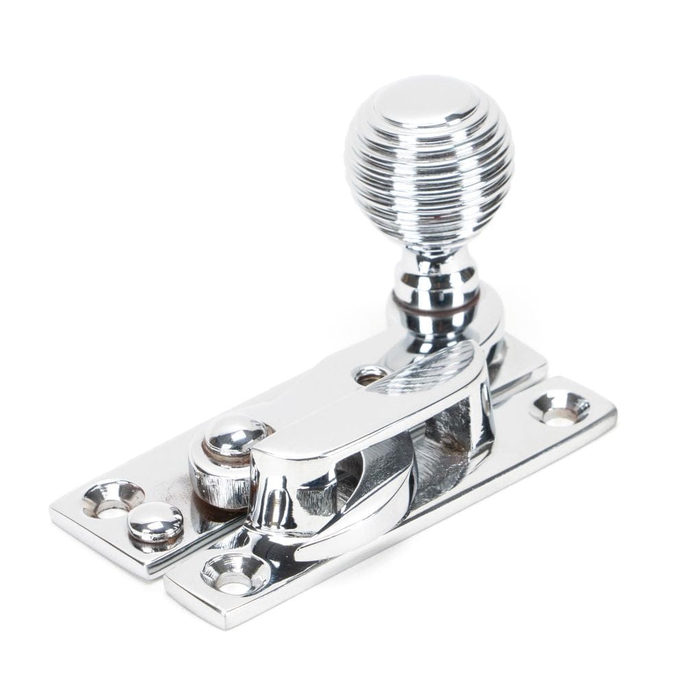 From The Anvil Window Furniture Polished Chrome / Sash Window Hook Fasteners / Yes From The Anvil - Polished Chrome Beehive Sash Hook Fastener