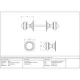 From The Anvil Door Furniture Polished Chrome / Mortice Knobs From The Anvil - Polished Chrome Brockworth Mortice Knob Set