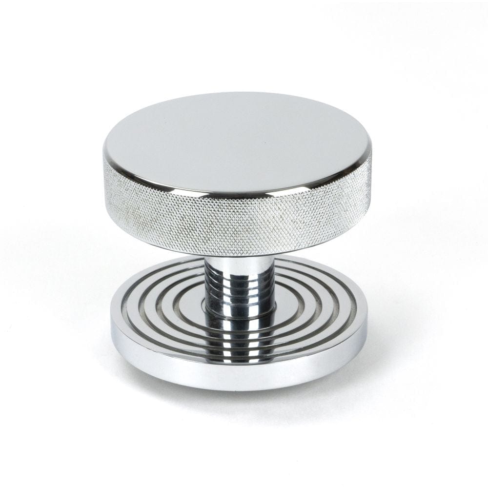 From The Anvil Door Furniture Polished Chrome / Beehive Centre Door Knob From The Anvil - Polished Chrome Brompton Centre Door Knob (Beehive)