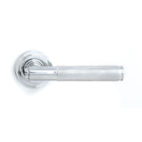 From The Anvil Door Furniture Polished Chrome / Round Rose From The Anvil - Polished Chrome Brompton Lever on Rose Set (Art Deco)