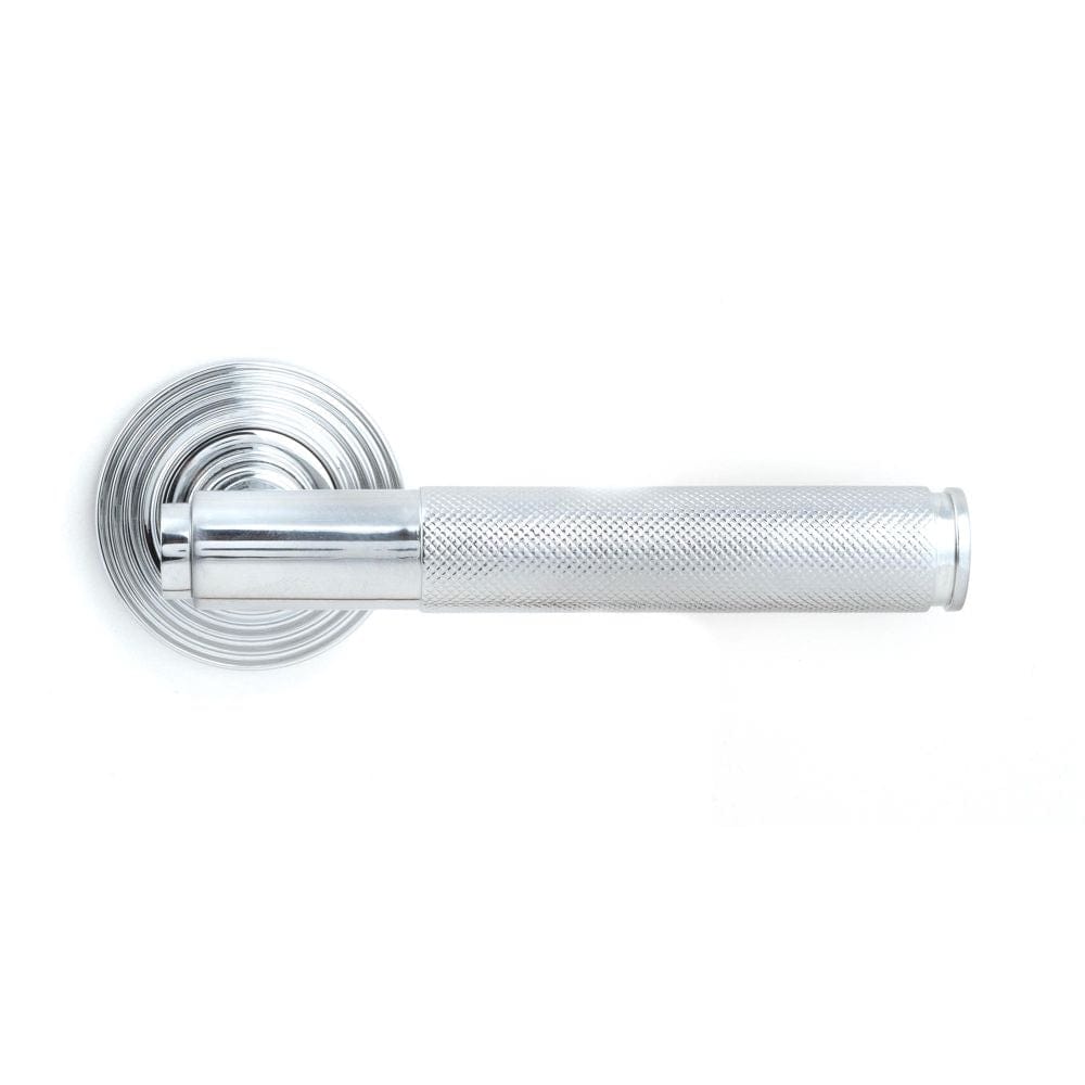 From The Anvil Door Furniture Polished Chrome / Round Rose From The Anvil - Polished Chrome Brompton Lever on Rose Set (Beehive)