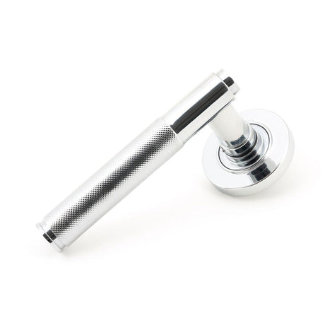 From The Anvil Door Furniture Polished Chrome / Round Rose From The Anvil - Polished Chrome Brompton Lever on Rose Set (Plain) - Unsprung