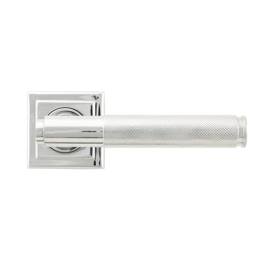 From The Anvil Door Furniture Polished Chrome / Square Rose From The Anvil - Polished Chrome Brompton Lever on Rose Set (Square) - Unsprung