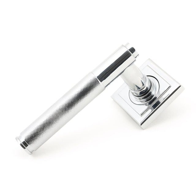 From The Anvil Door Furniture Polished Chrome / Square Rose From The Anvil - Polished Chrome Brompton Lever on Rose Set (Square) - Unsprung