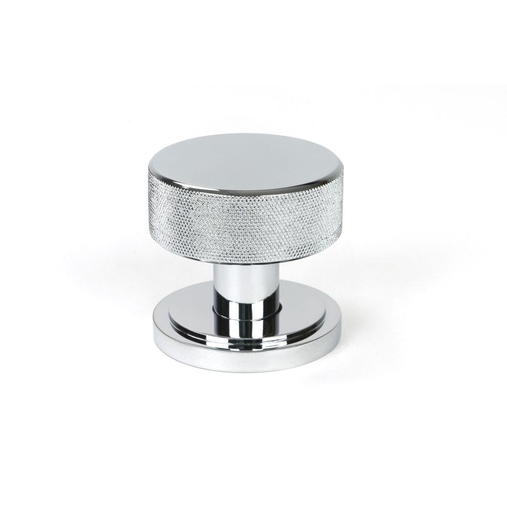 From The Anvil Door Furniture Polished Chrome / Mortice/Rim Knobs From The Anvil - Polished Chrome Brompton Mortice/Rim Knob Set (Art Deco)