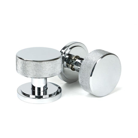 From The Anvil Door Furniture Polished Chrome / Mortice/Rim Knobs From The Anvil - Polished Chrome Brompton Mortice/Rim Knob Set (Art Deco)