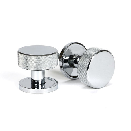 From The Anvil Door Furniture Polished Chrome / Mortice/Rim Knobs From The Anvil - Polished Chrome Brompton Mortice/Rim Knob Set (Plain)