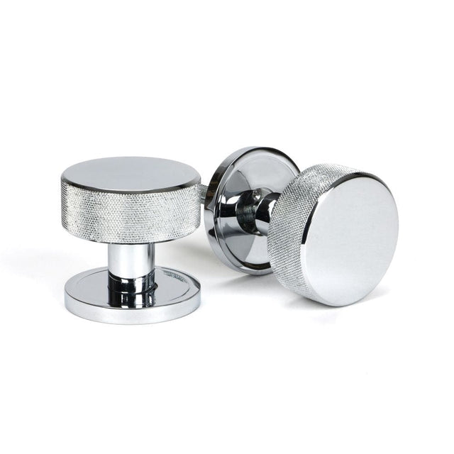 From The Anvil Door Furniture Polished Chrome / Mortice/Rim Knobs From The Anvil - Polished Chrome Brompton Mortice/Rim Knob Set (Plain)