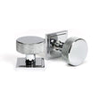 From The Anvil Door Furniture Polished Chrome / Mortice/Rim Knobs From The Anvil - Polished Chrome Brompton Mortice/Rim Knob Set (Square)