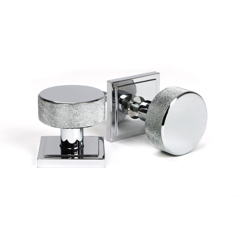 From The Anvil Door Furniture Polished Chrome / Mortice/Rim Knobs From The Anvil - Polished Chrome Brompton Mortice/Rim Knob Set (Square)