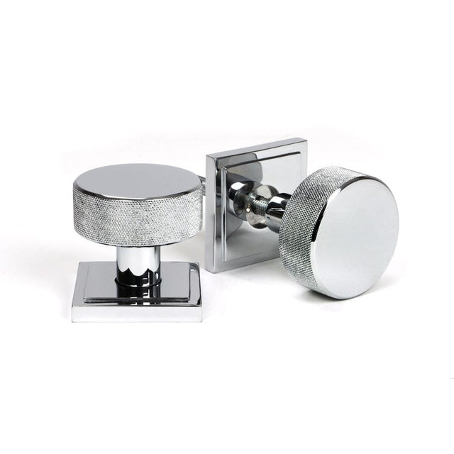 From The Anvil Door Furniture Polished Chrome / Mortice/Rim Knobs From The Anvil - Polished Chrome Brompton Mortice/Rim Knob Set (Square)