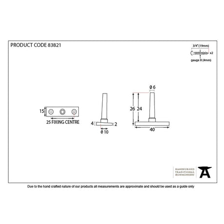 From The Anvil Window Furniture Polished Chrome / Casement Stay Pin From The Anvil - Polished Chrome EJMA Pin