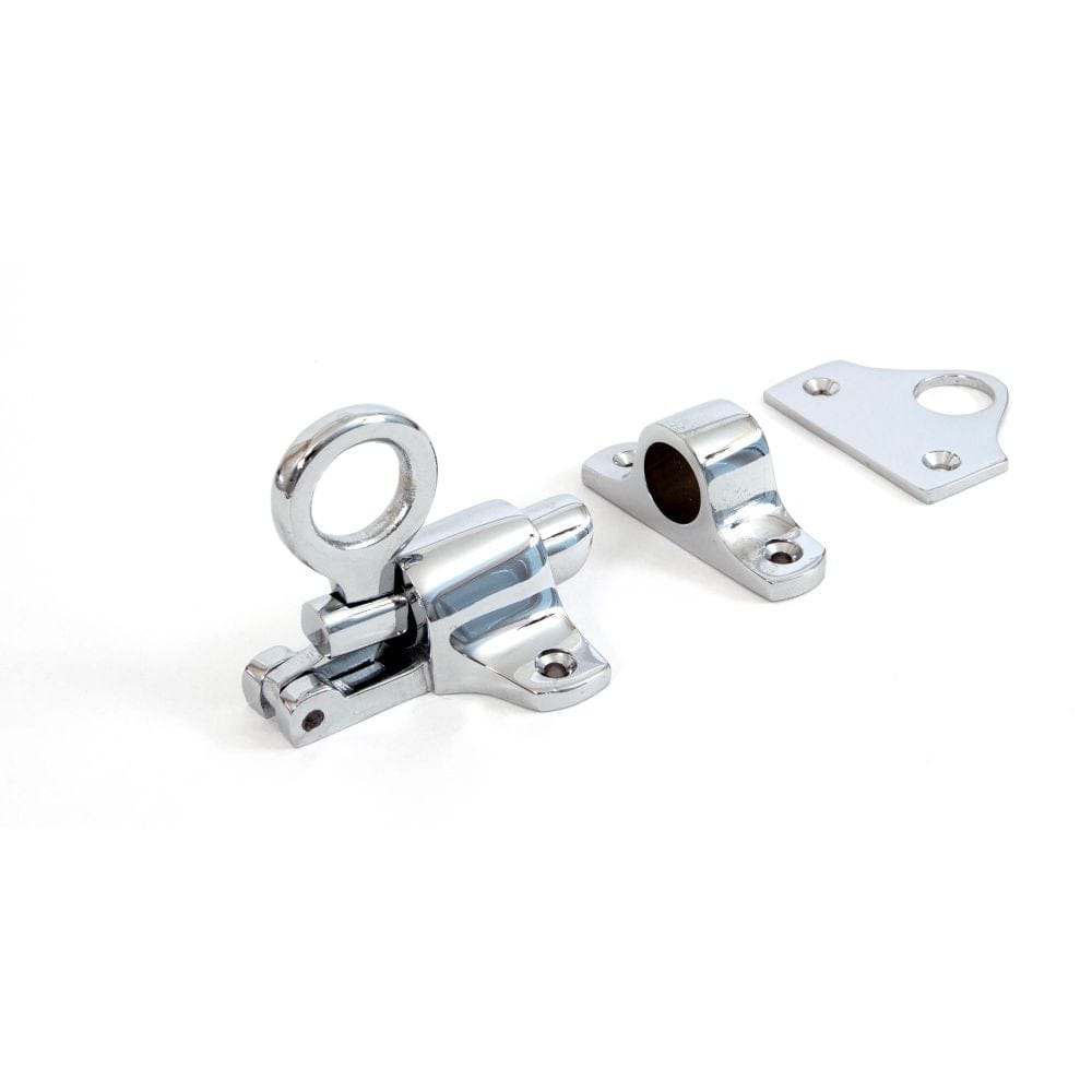 From The Anvil Window Furniture Polished Chrome / Fanlight Catches From The Anvil - Polished Chrome Fanlight Catch + Two Keeps