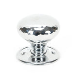 From The Anvil Door Furniture Polished Chrome / Mortice/Rim Knobs From The Anvil - Polished Chrome Hammered Mushroom Mortice/Rim Knob Set