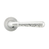 From The Anvil Door Furniture Polished Chrome / Round Rose From The Anvil - Polished Chrome Hammered Newbury Lever on Rose Set (Beehive) - Unsprung