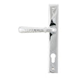 From The Anvil Door Furniture Polished Chrome / Multi Point Lock Set / 92mm c/c From The Anvil - Polished Chrome Hammered Newbury Slimline Espag. Lock Set